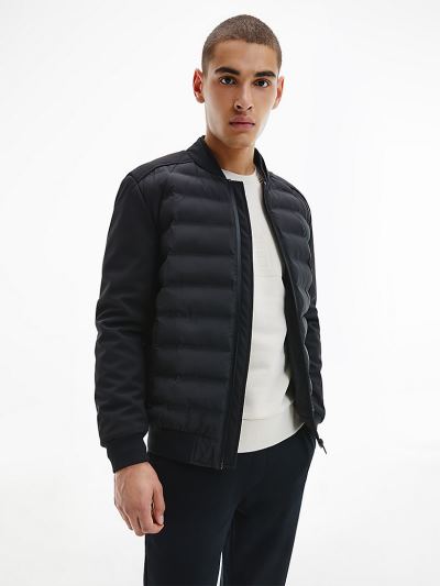Calvin Klein Ruhák HU401978 | Calvin Klein Quilted Zip Up Férfi Dzseki Fekete